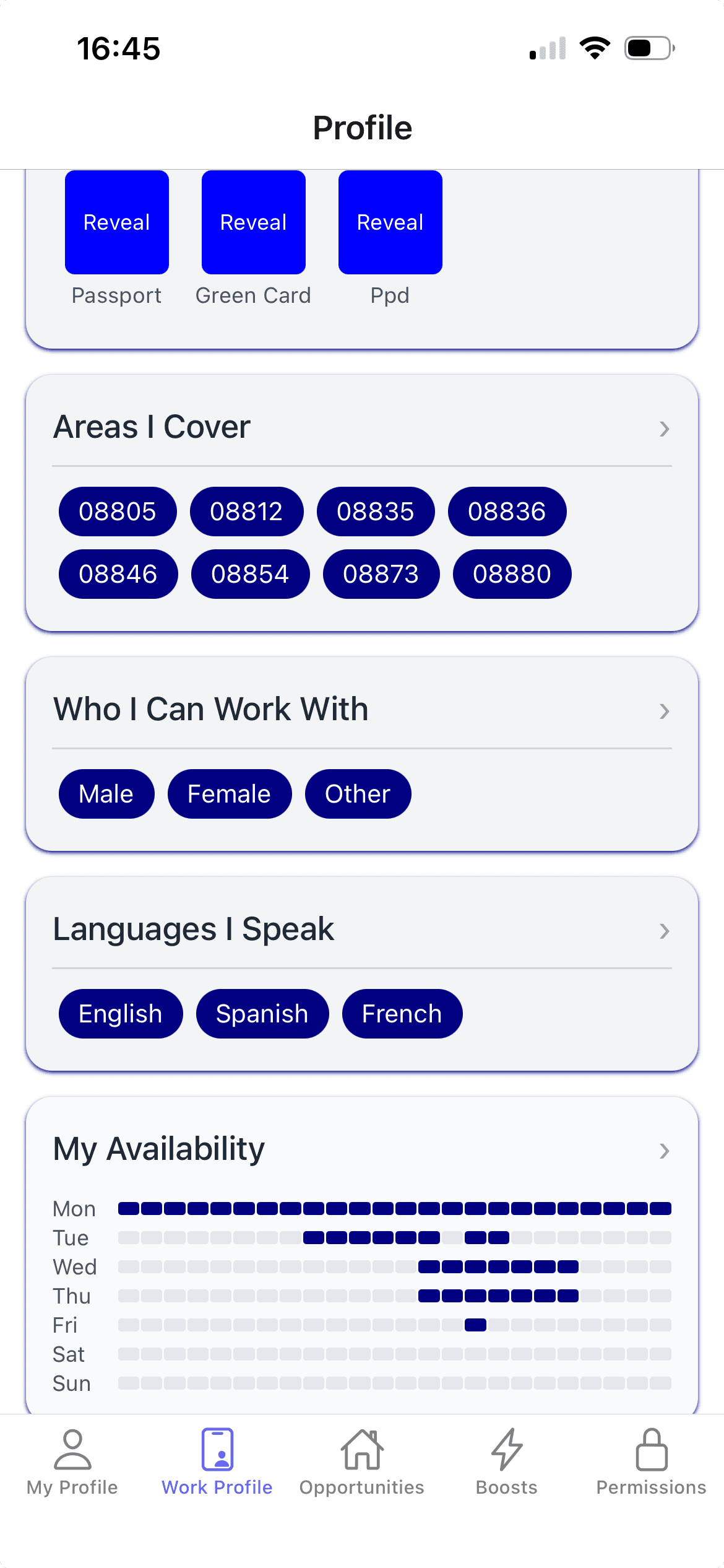 One-tap apply screen